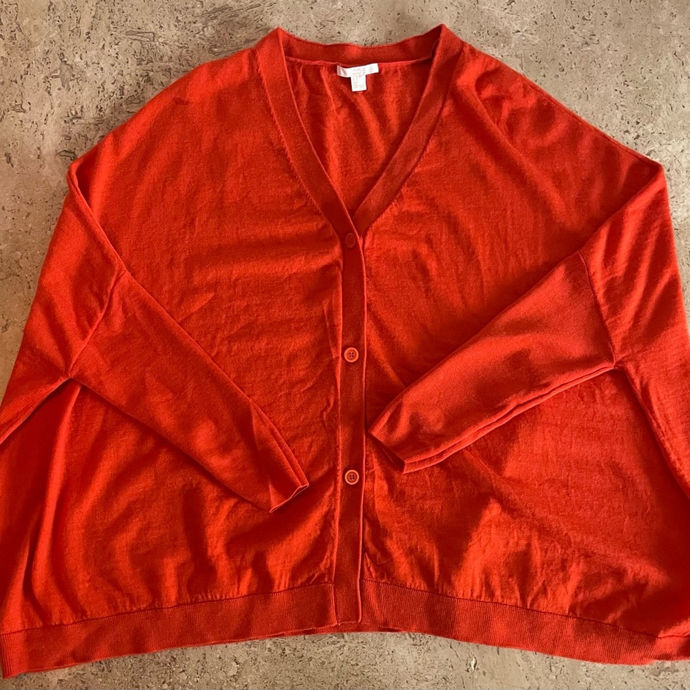 COS Knit Wool Dolman Sleeve Oversized Cardigan - Picture 5 of 7